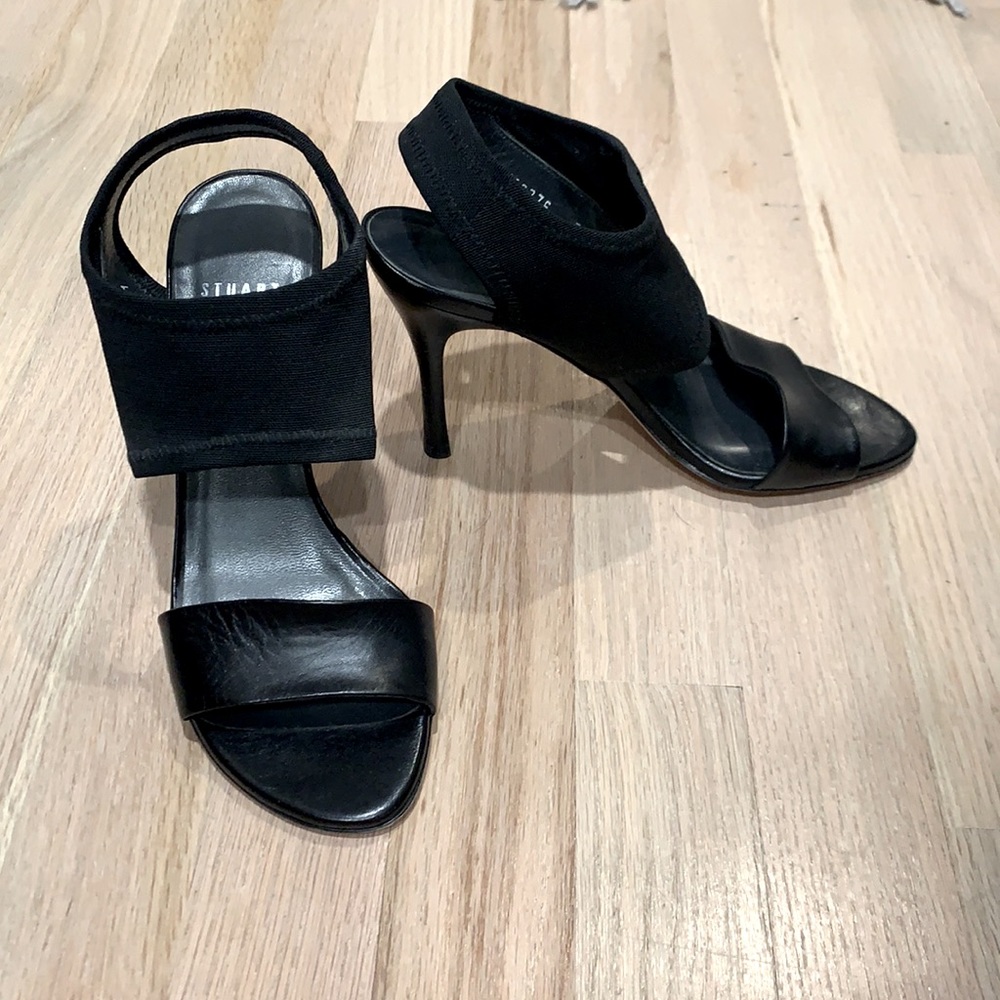 Stuart Weitzman Black Cuff Heels